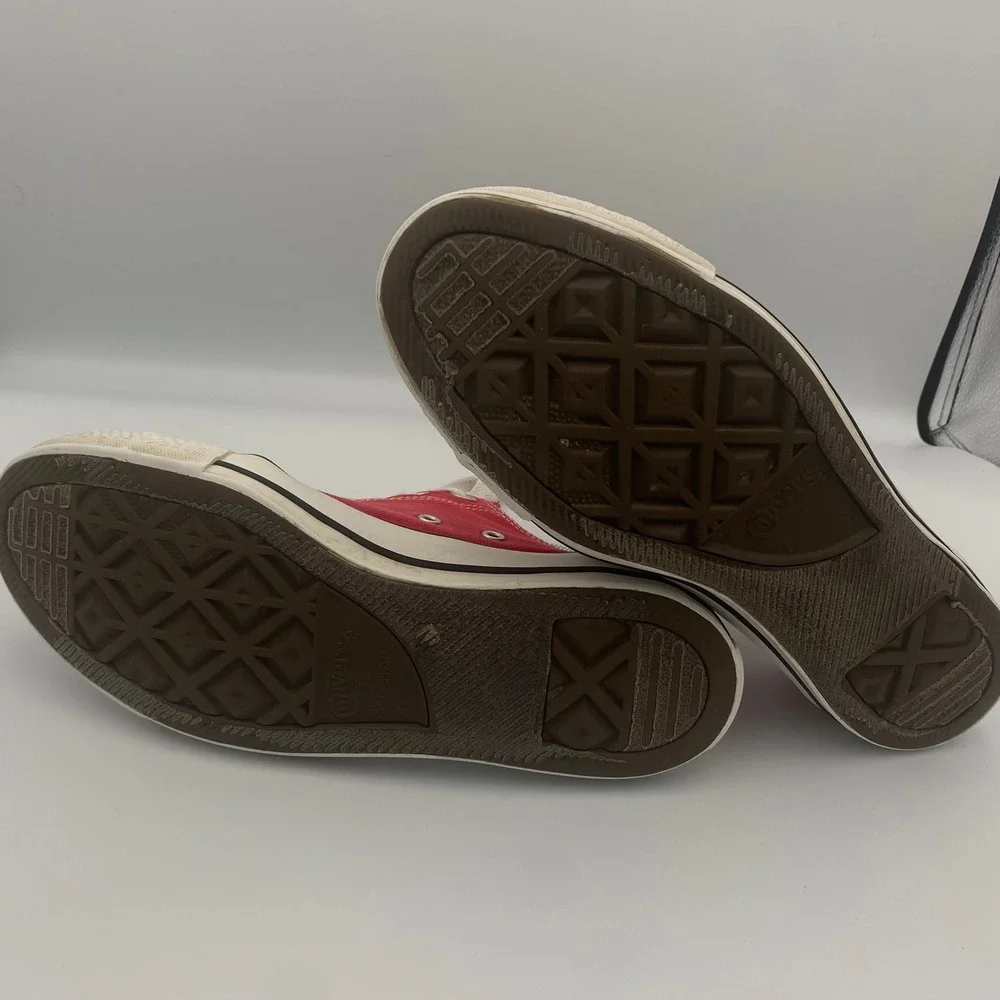 Converse All Star Canvas Sneakers Shoes Red Lace Up Sneakers Women 10 Men 8 EUC - Picture 7 of 10